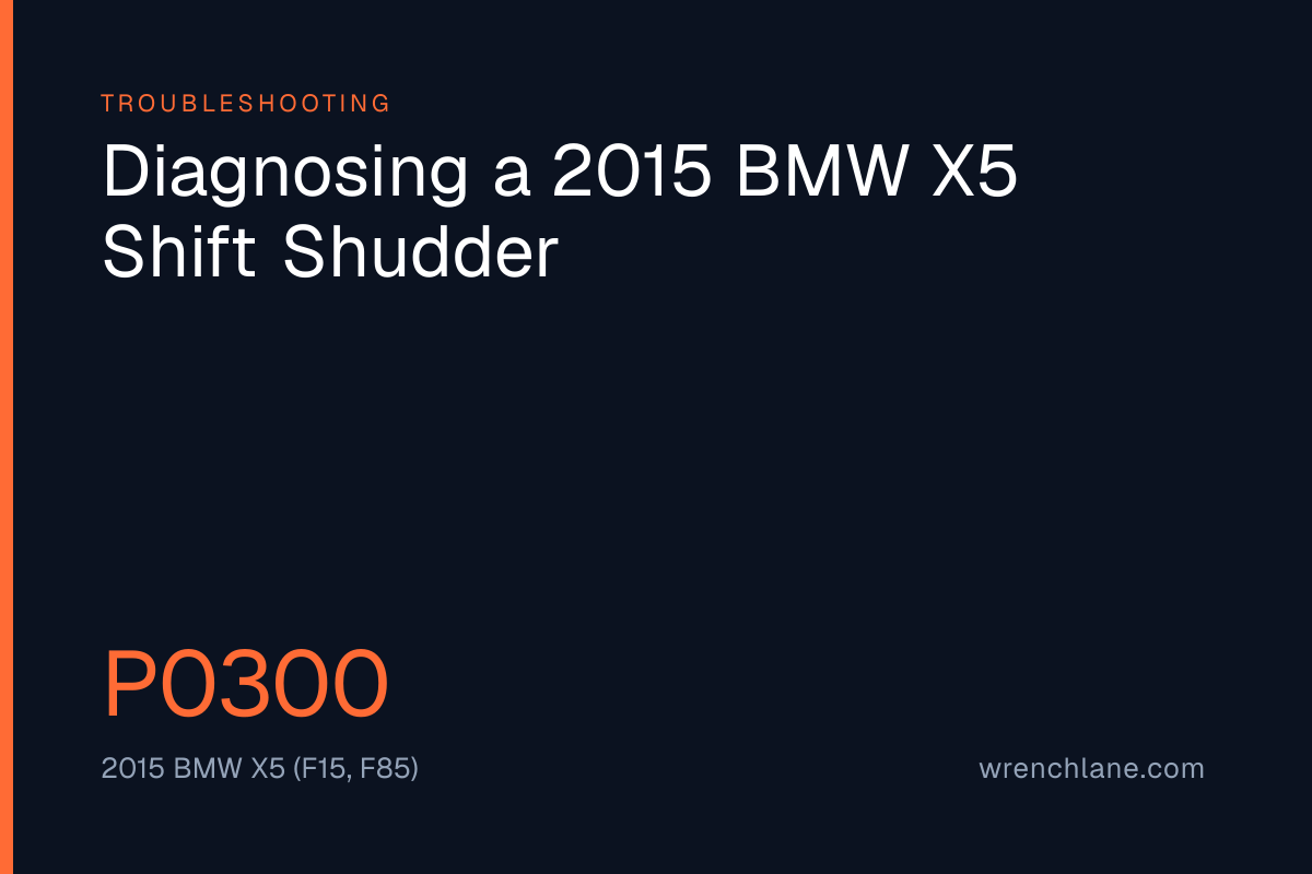 Diagnosing a 2015 BMW X5 Shift Shudder