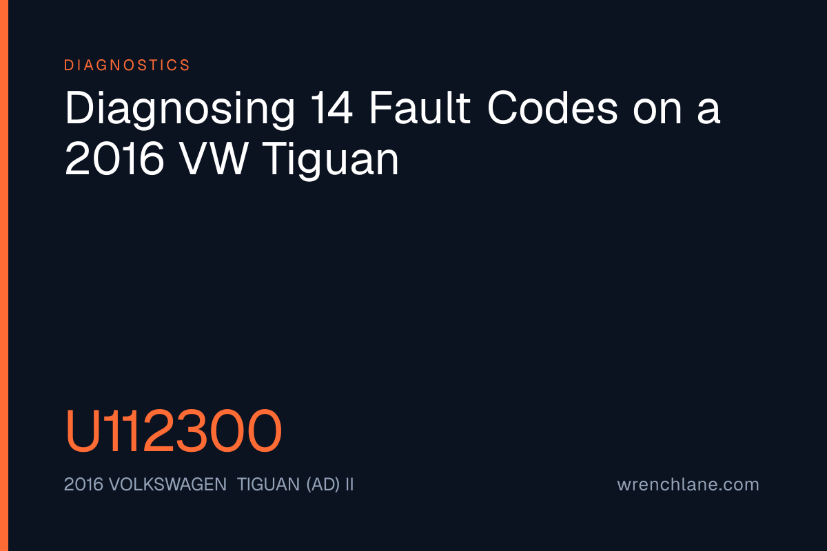 Diagnosing 14 Fault Codes on a 2016 VW Tiguan