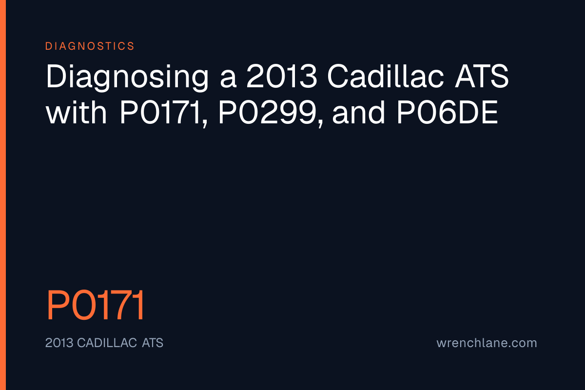 Diagnosing a 2013 Cadillac ATS with P0171, P0299, and P06DE