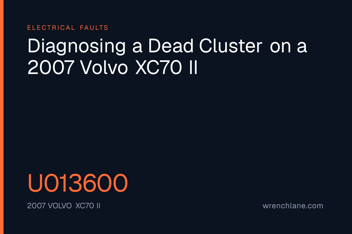 Diagnosing a Dead Cluster on a 2007 Volvo XC70 II
