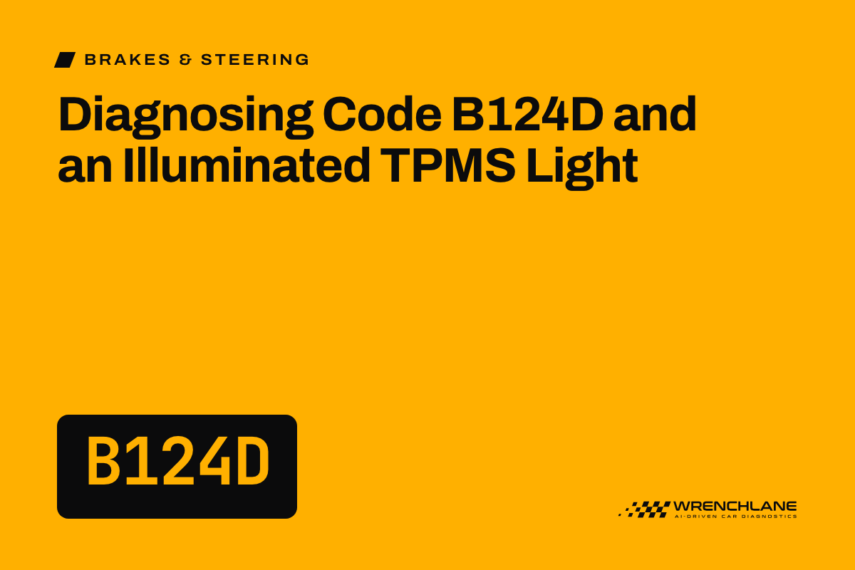 Diagnosing Code B124D and an Illuminated TPMS Light