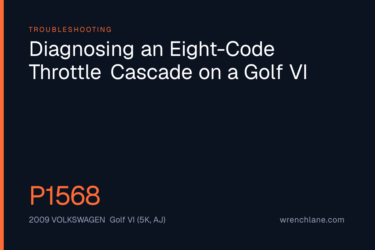 Diagnosing an Eight-Code Throttle Cascade on a Golf VI