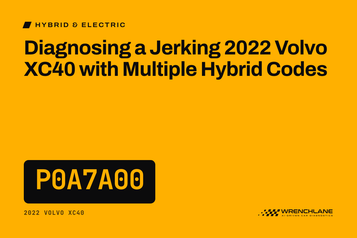 Diagnosing a Jerking 2022 Volvo XC40 with Multiple Hybrid Codes