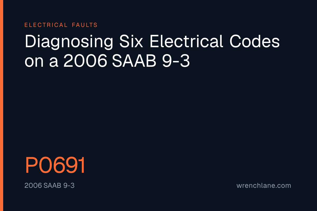 Diagnosing Six Electrical Codes on a 2006 SAAB 9-3