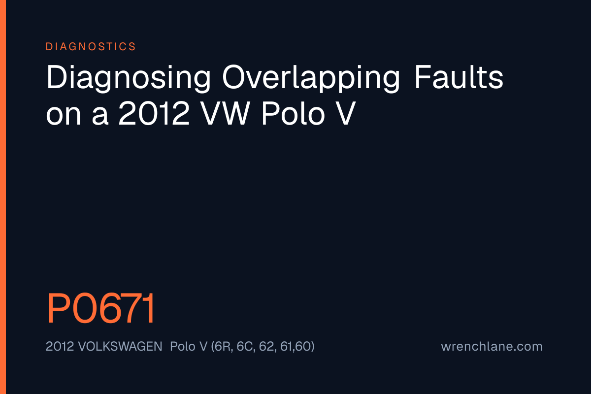 Diagnosing Overlapping Faults on a 2012 VW Polo V
