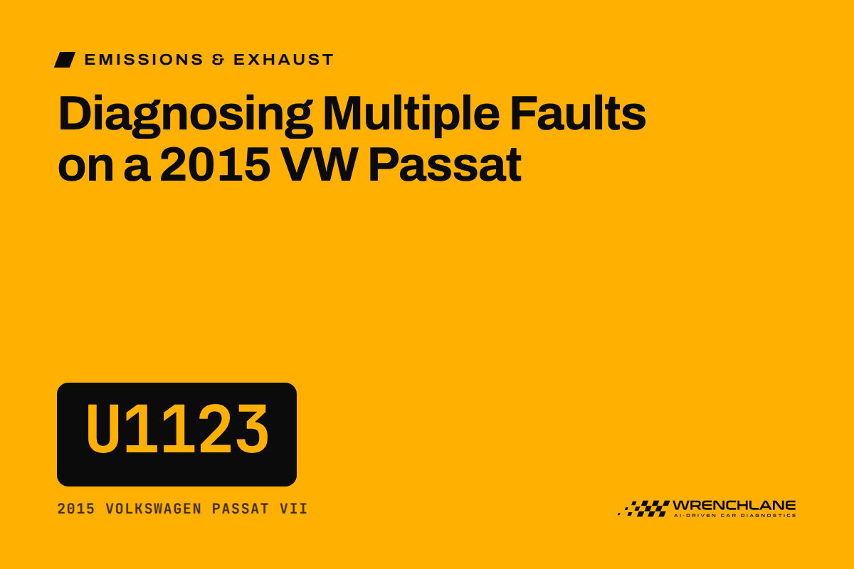 Diagnosing Multiple Faults on a 2015 VW Passat