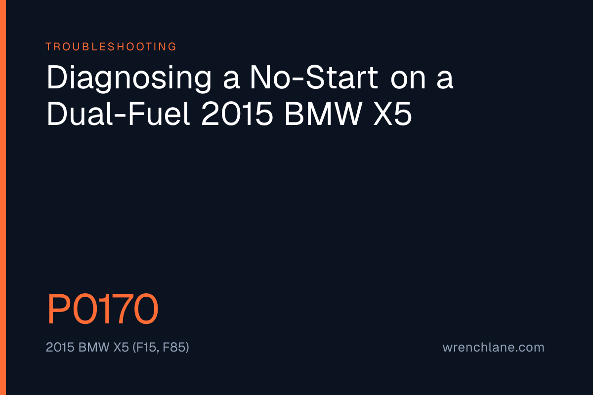 Diagnosing a No-Start on a Dual-Fuel 2015 BMW X5