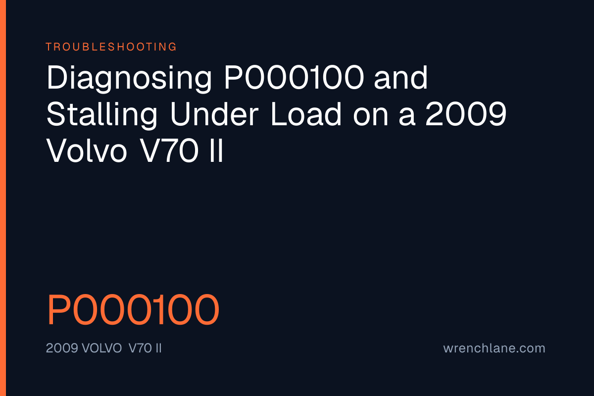Diagnosing P000100 and Stalling Under Load on a 2009 Volvo V70 II