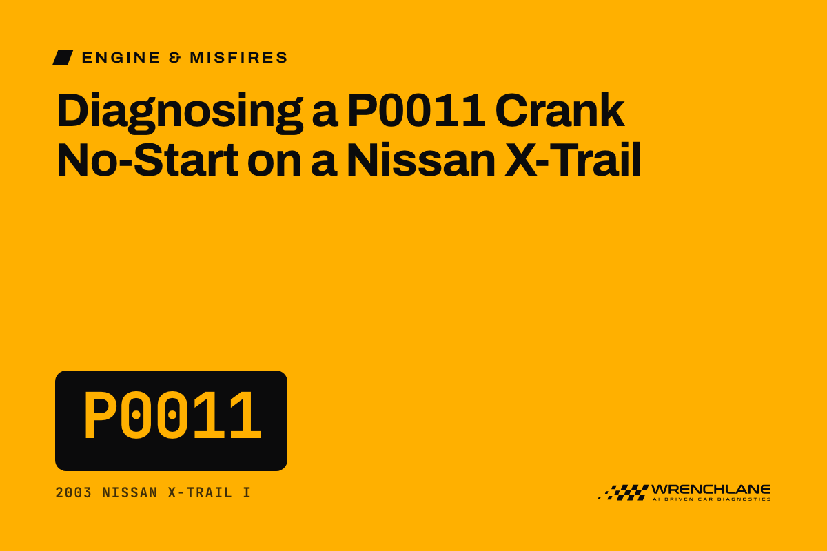 Diagnosing a P0011 Crank No-Start on a Nissan X-Trail