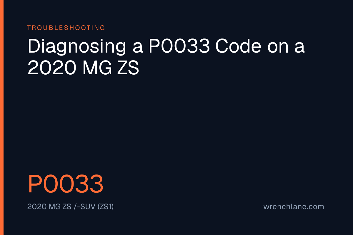 Diagnosing a P0033 Code on a 2020 MG ZS