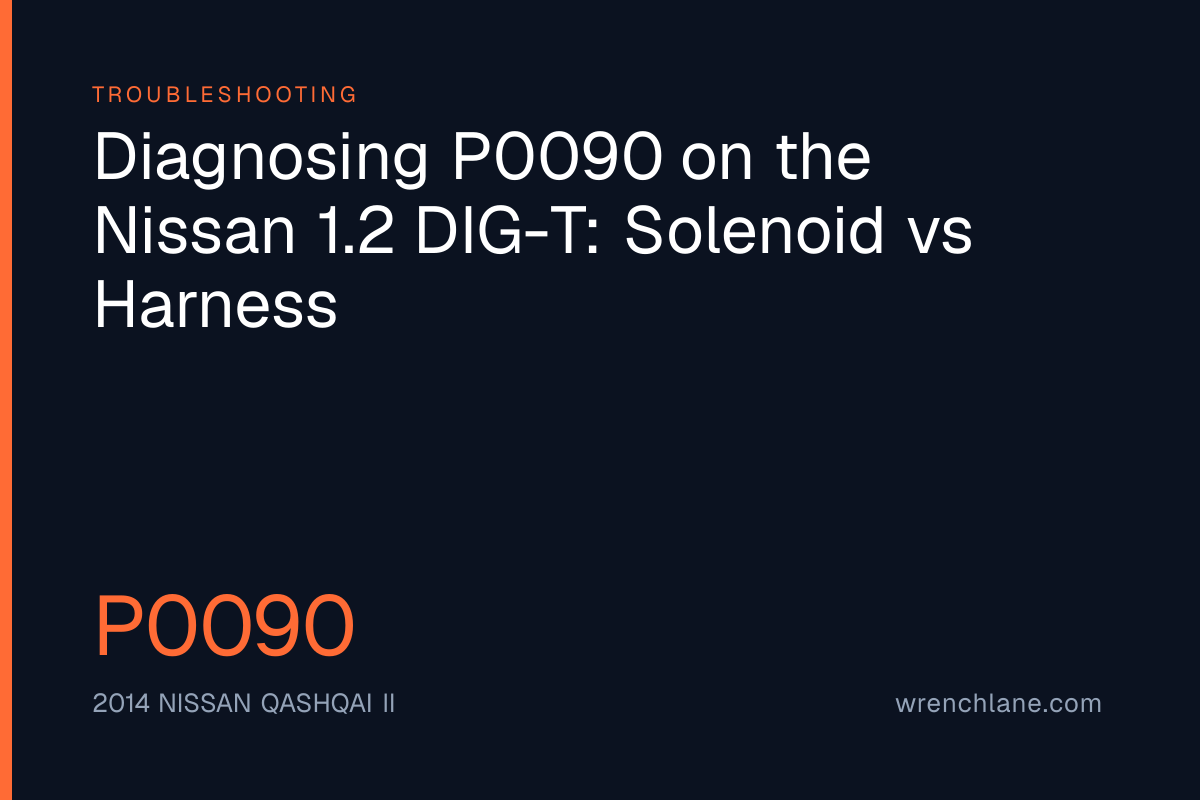 Diagnosing P0090 on the Nissan 1.2 DIG-T: Solenoid vs Harness