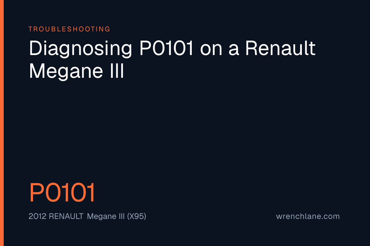 Diagnosing P0101 on a Renault Megane III