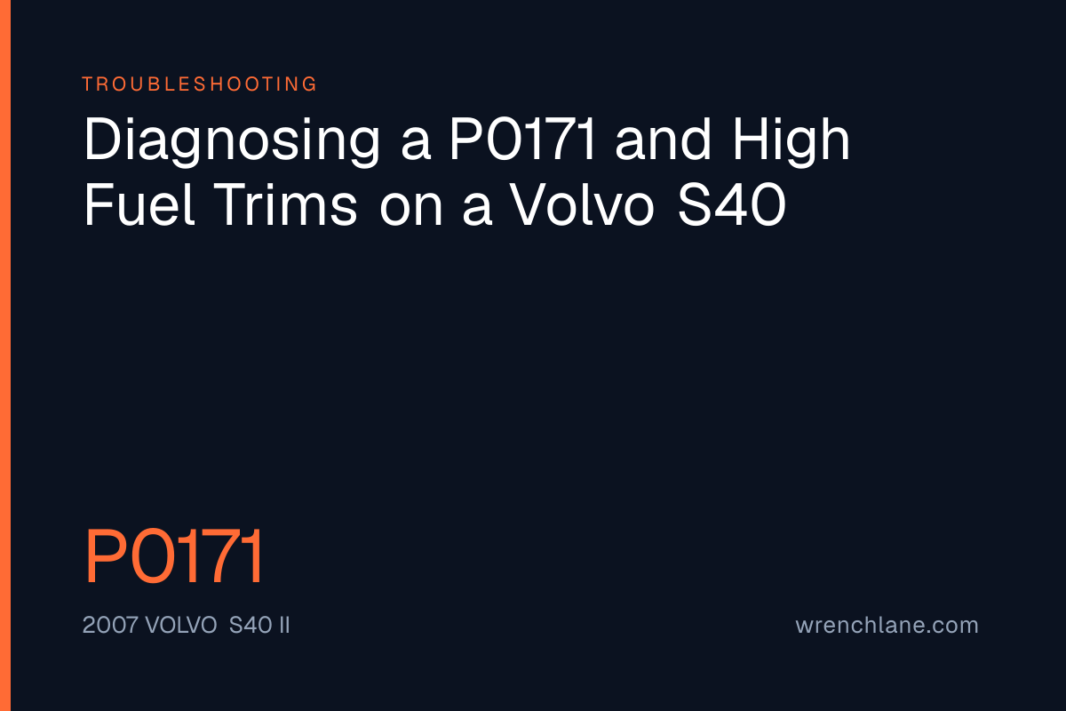 Diagnosing a P0171 and High Fuel Trims on a Volvo S40