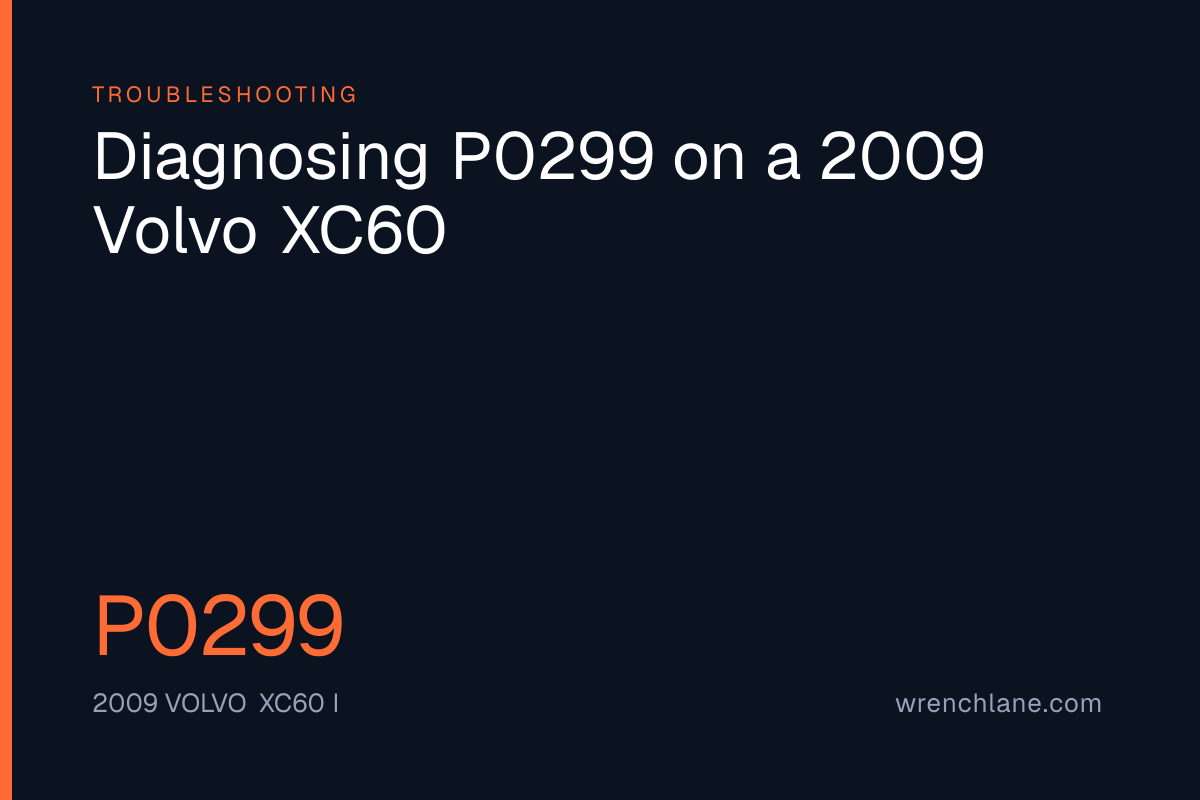Diagnosing P0299 on a 2009 Volvo XC60