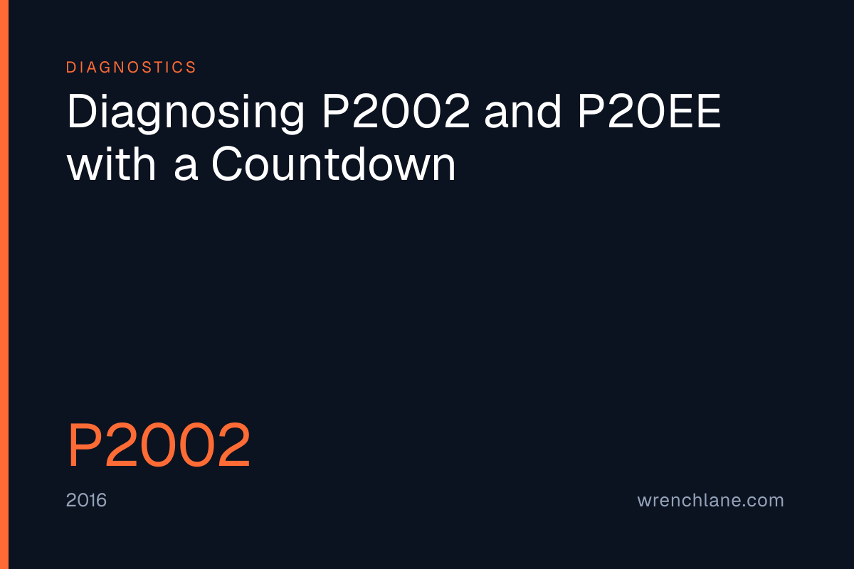 Diagnosing P2002 and P20EE with a Countdown