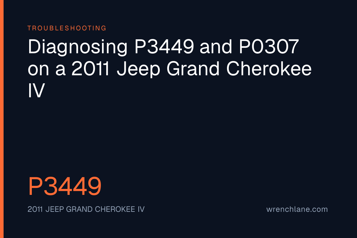 Diagnosing P3449 and P0307 on a 2011 Jeep Grand Cherokee IV