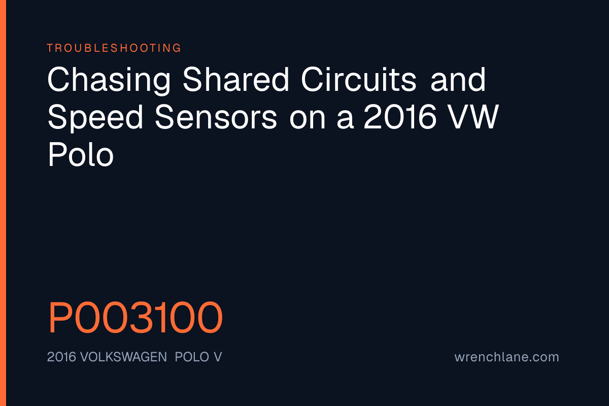 Chasing Shared Circuits and Speed Sensors on a 2016 VW Polo