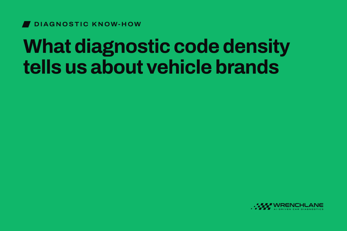 What diagnostic code density tells us about vehicle brands
