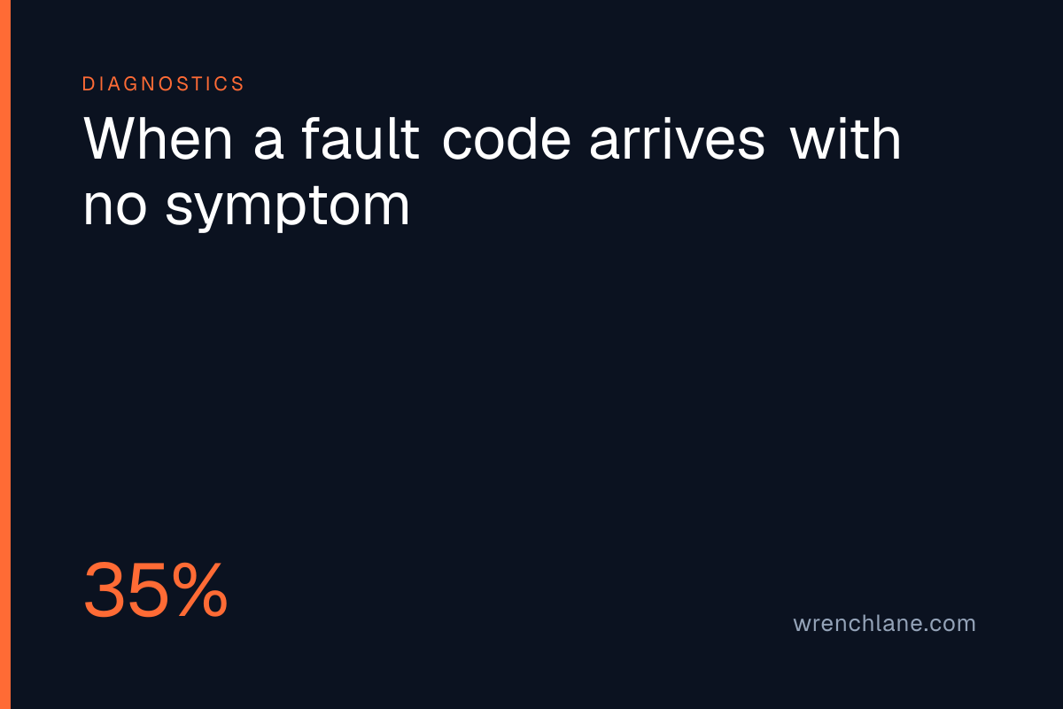 When a fault code arrives with no symptom