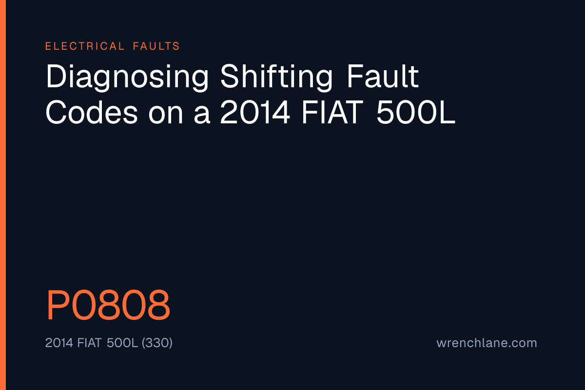 Diagnosing Shifting Fault Codes on a 2014 FIAT 500L