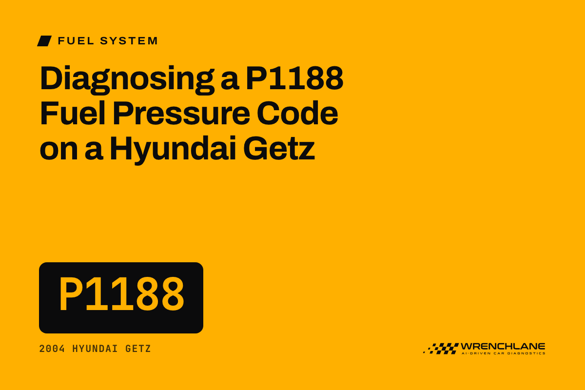 Diagnosing a P1188 Fuel Pressure Code on a Hyundai Getz