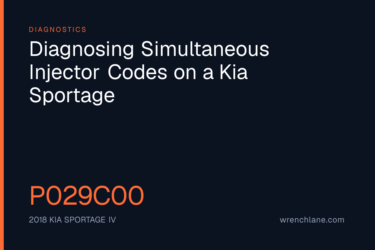 Diagnosing Simultaneous Injector Codes on a Kia Sportage