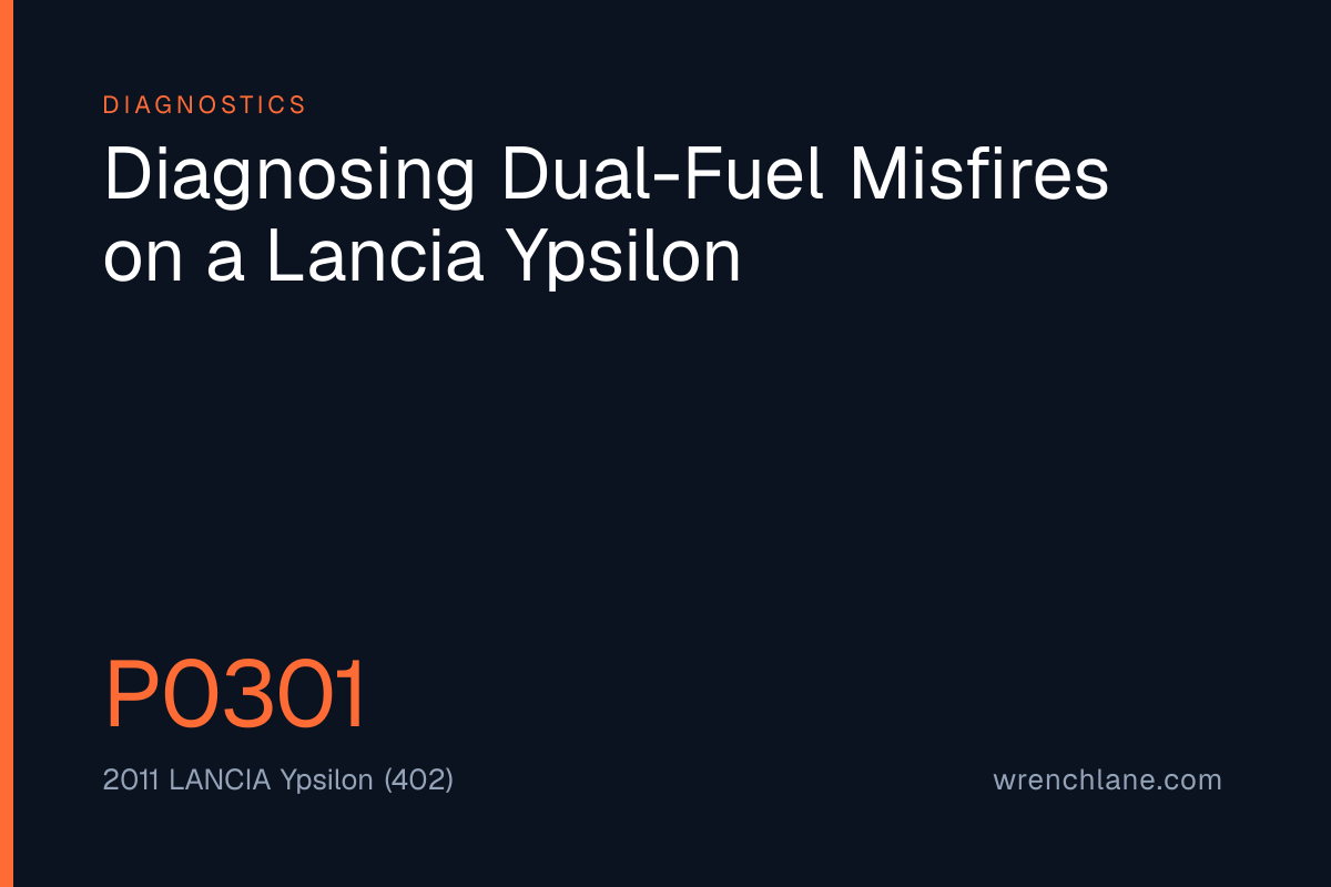Diagnosing Dual-Fuel Misfires on a Lancia Ypsilon