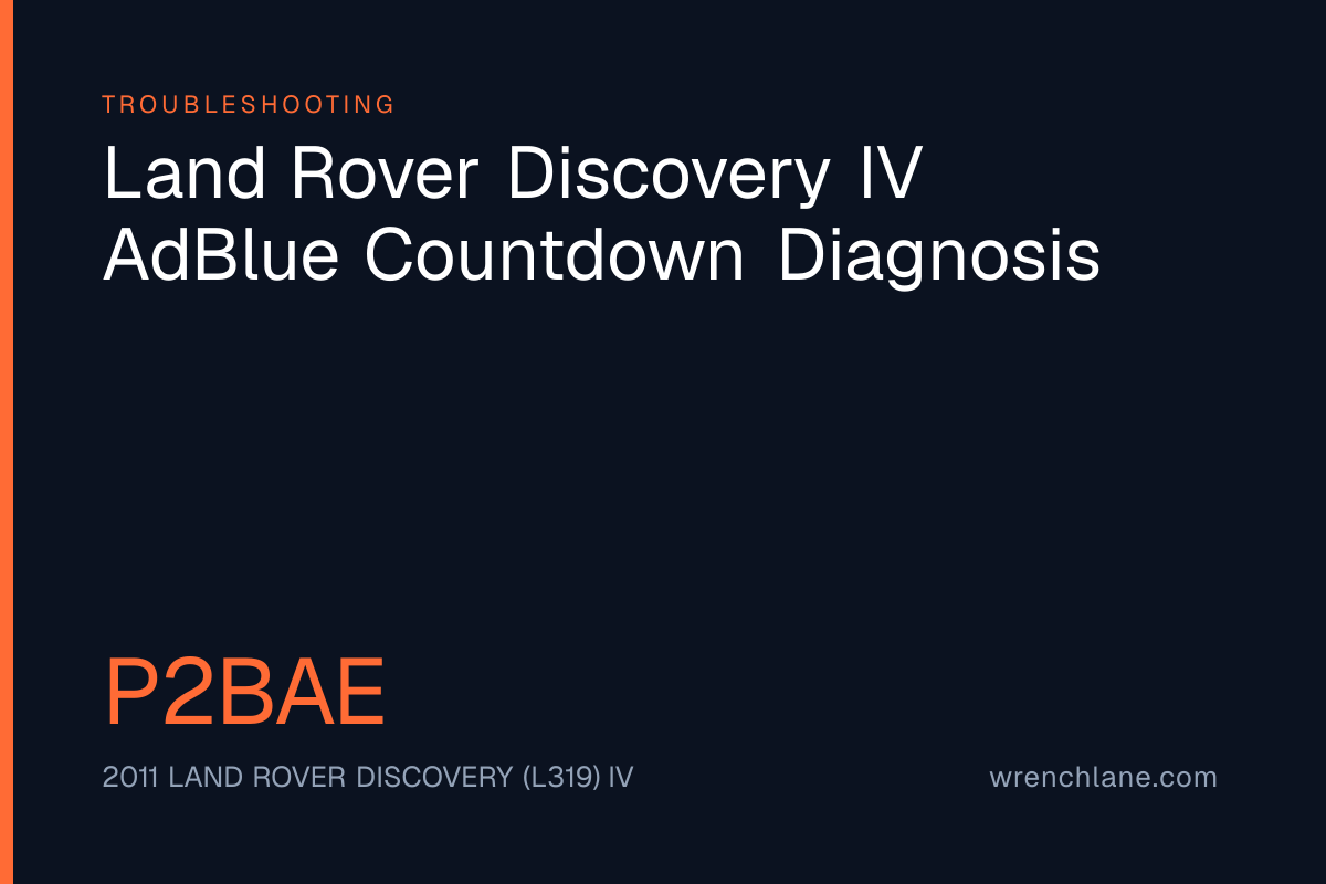 Land Rover Discovery IV AdBlue Countdown Diagnosis