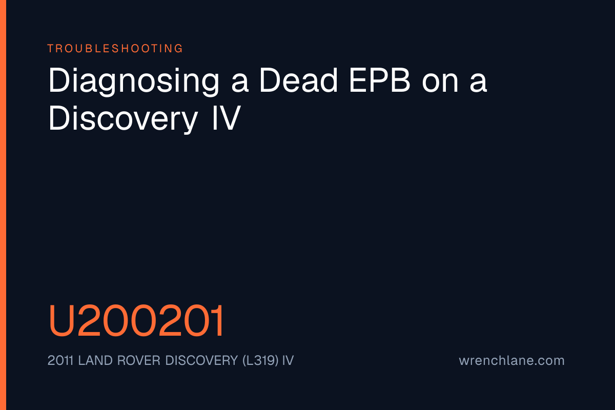 Diagnosing a Dead EPB on a Discovery IV