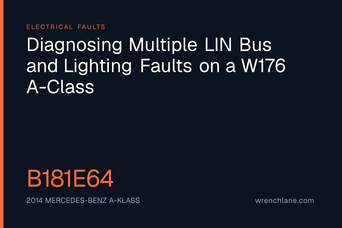 Diagnosing Multiple LIN Bus and Lighting Faults on a W176 A-Class