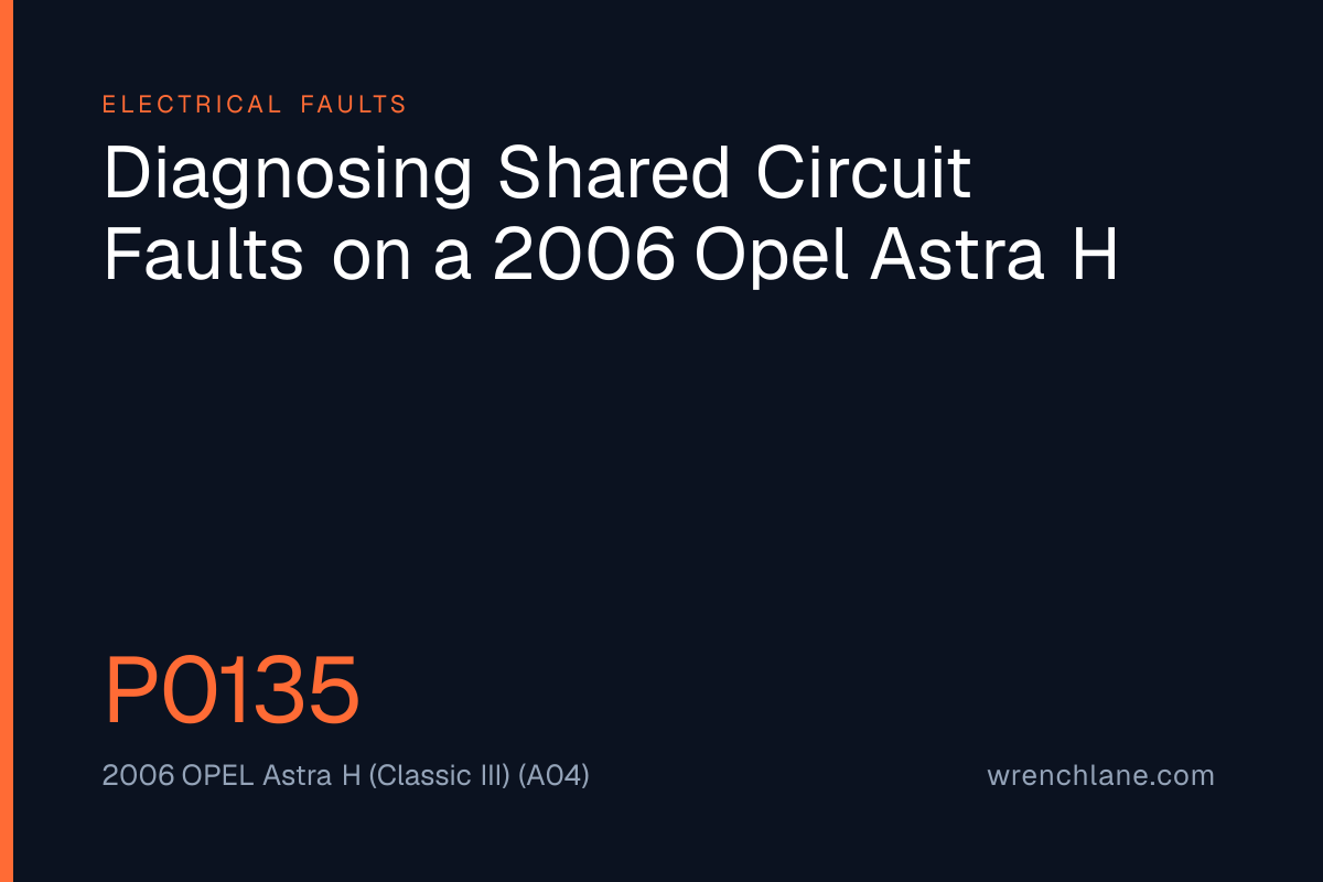 Diagnosing Shared Circuit Faults on a 2006 Opel Astra H