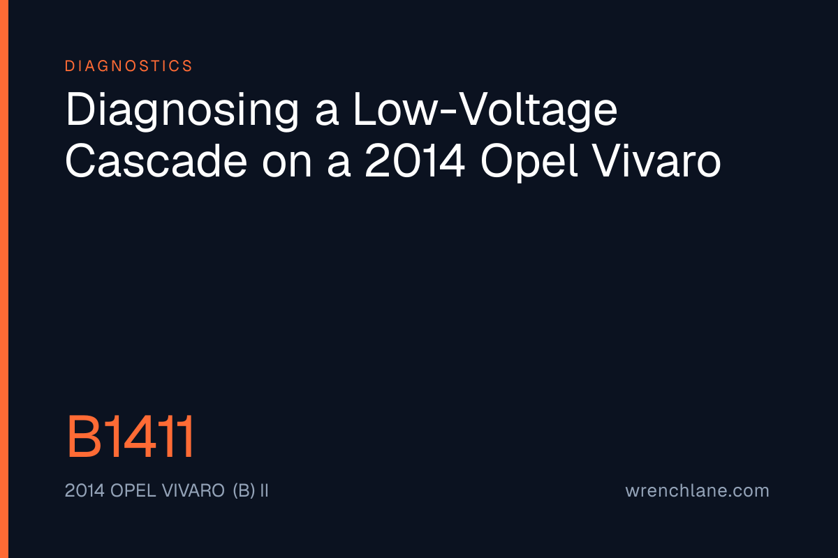Diagnosing a Low-Voltage Cascade on a 2014 Opel Vivaro
