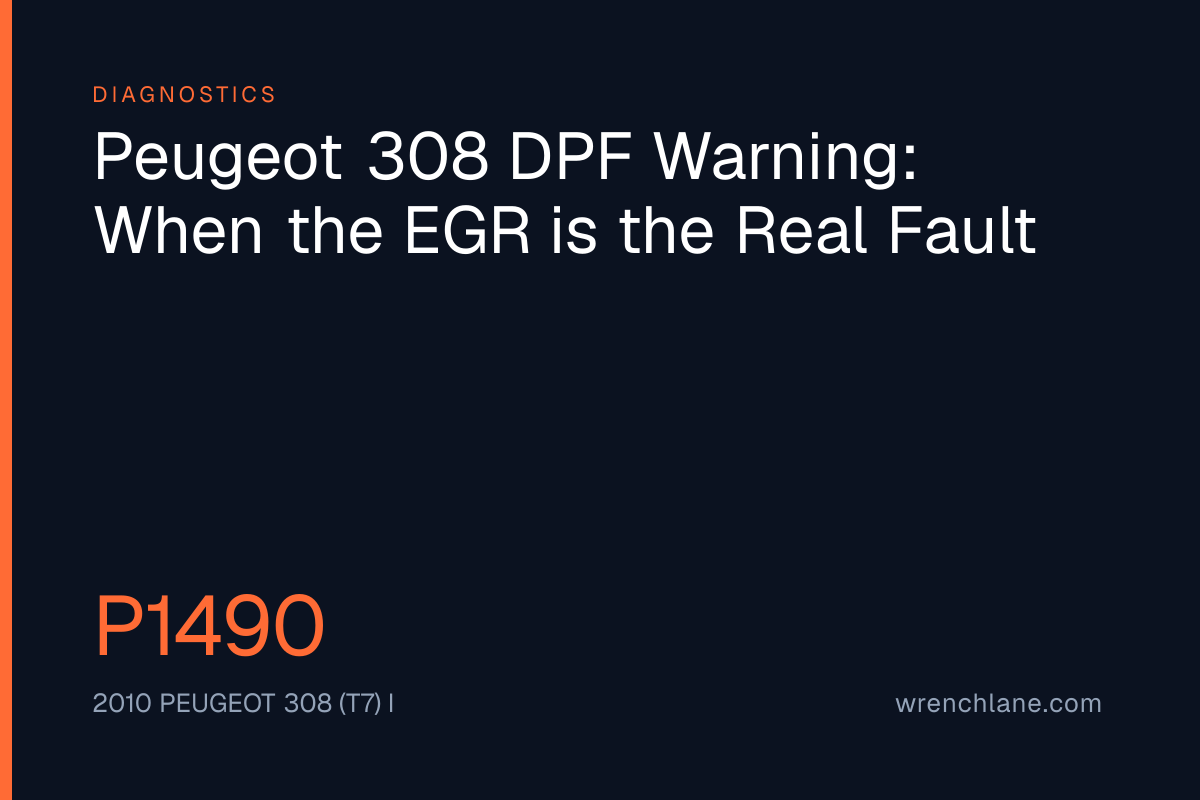 Peugeot 308 DPF Warning: When the EGR is the Real Fault