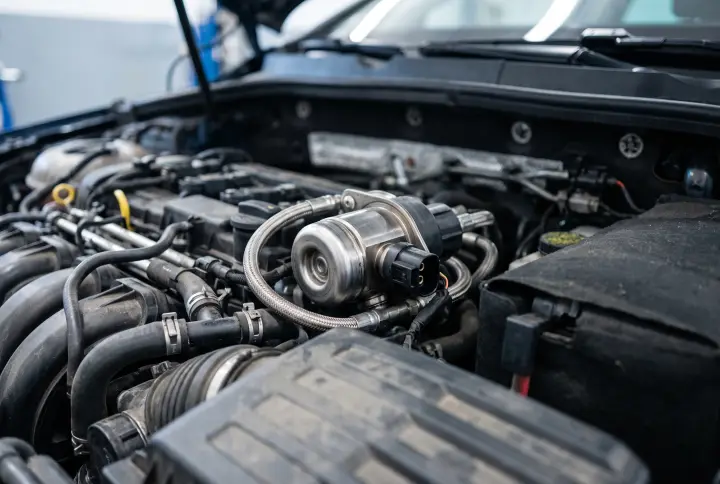Diagnosing engine knock and P025218 on a 2012 Mercedes A-Class