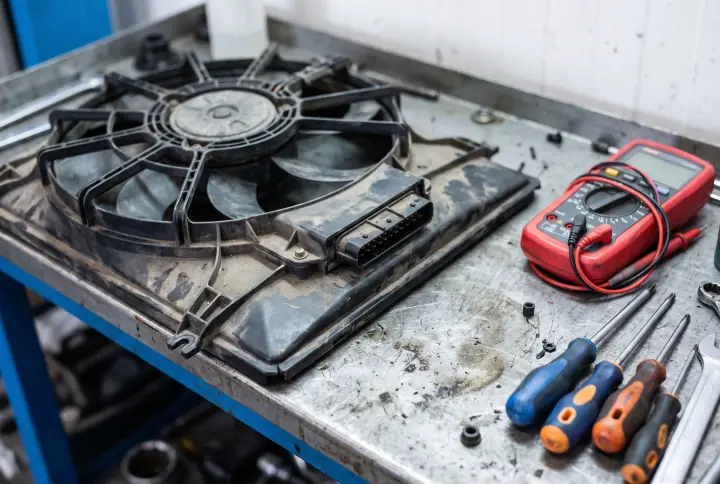 Diagnosing a Mercedes W222 Cooling Fan Stuck on High (U121A, U0147)