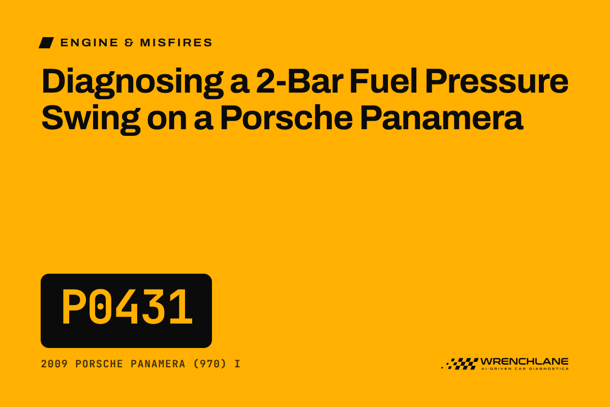Diagnosing a 2-Bar Fuel Pressure Swing on a Porsche Panamera