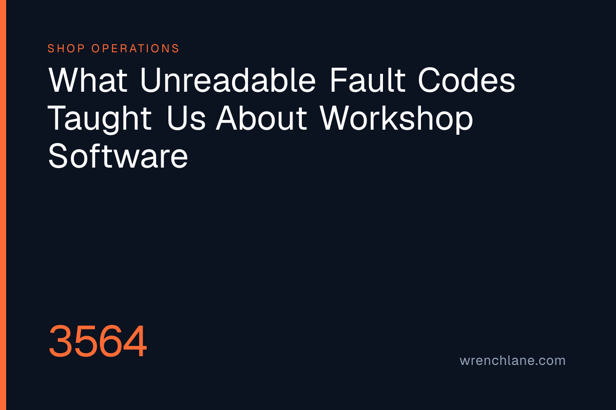 What Unreadable Fault Codes Taught Us About Workshop Software