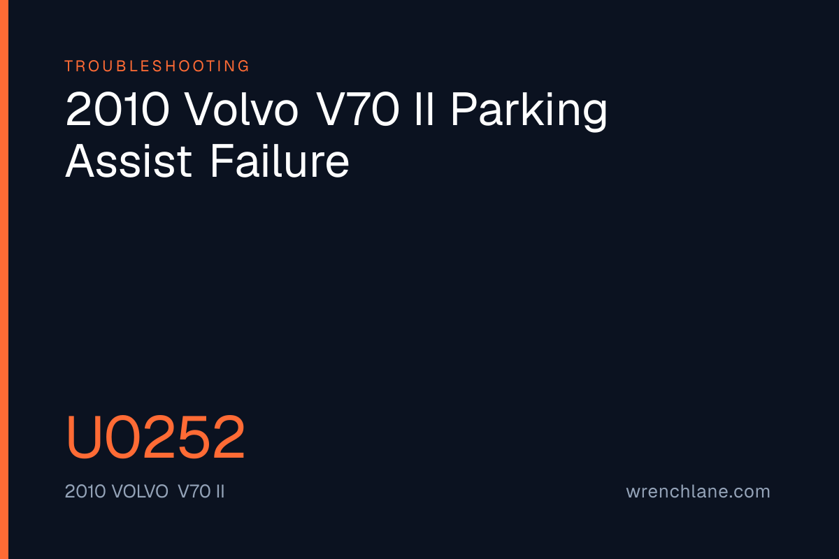 2010 Volvo V70 II Parking Assist Failure