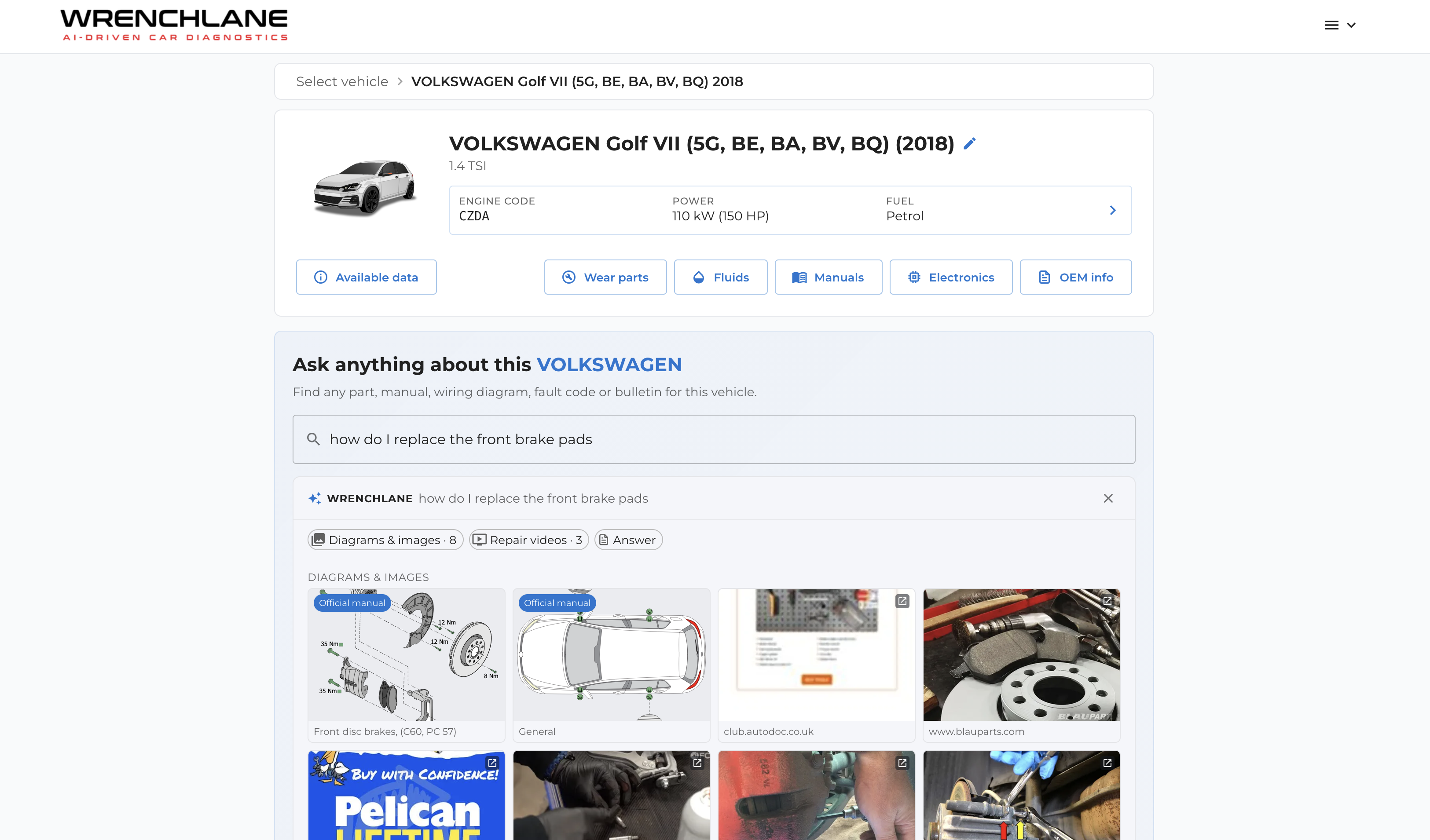 Ask anything about the vehicle  official diagrams images and repair videos