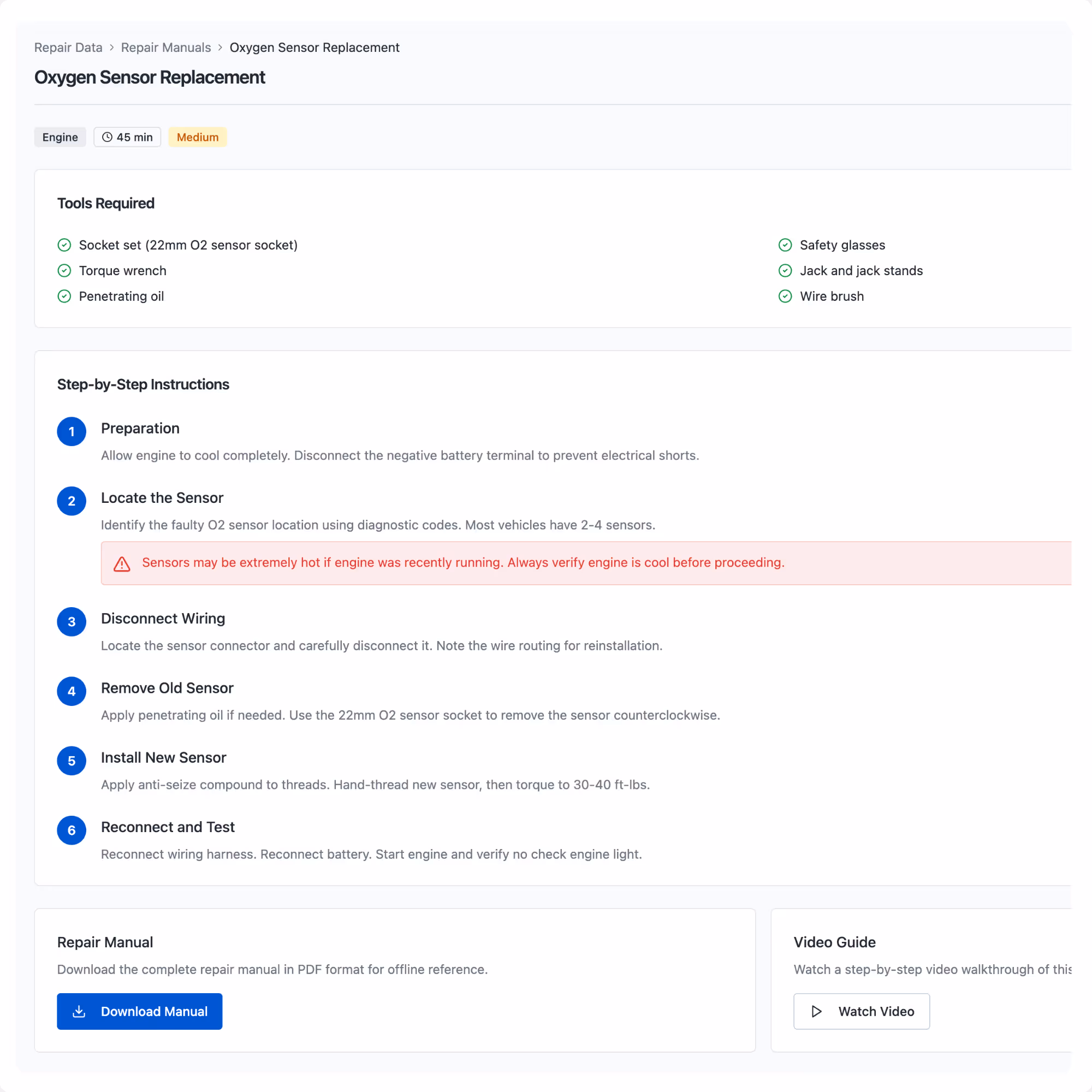 Repair guidance
